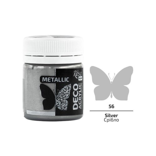 Farba akrylowa metaliczna silver 56 20ml, Rosa