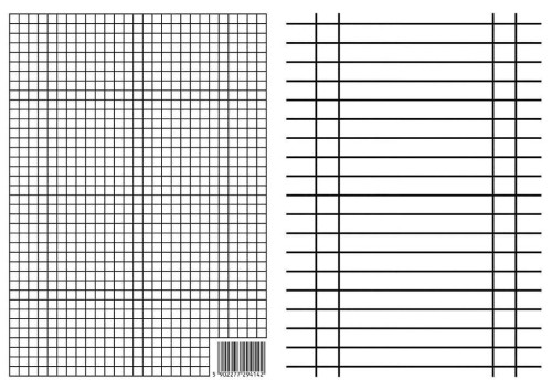 Liniuszek A4 kratka/linia (10szt), INTERDRUK