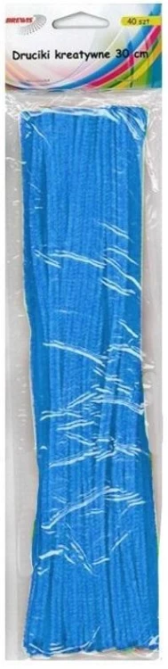 Druciki kreatywne niebieskie 40szt, Brewis