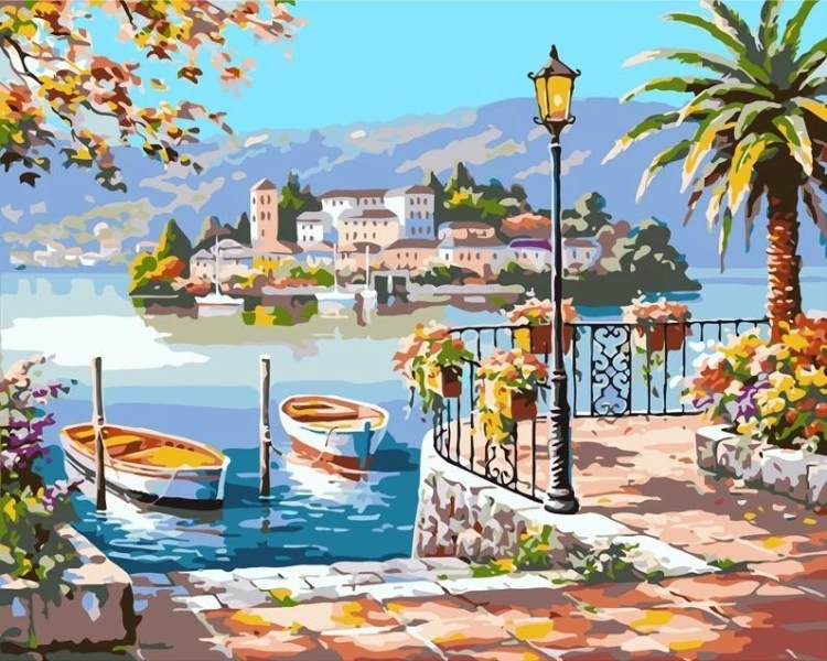 Malowanie po numerach 40x50 Przystań, Koh-I-Noor