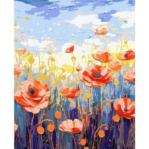 Malowanie po numerach 40x50cm Maki, Koh-I-Noor