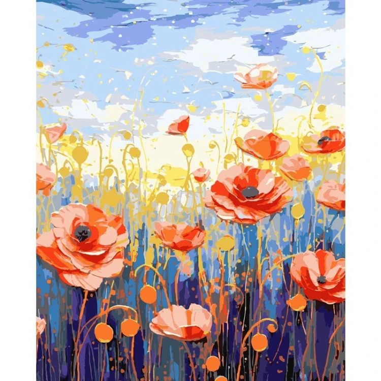 Malowanie po numerach 40x50cm Maki, Koh-I-Noor