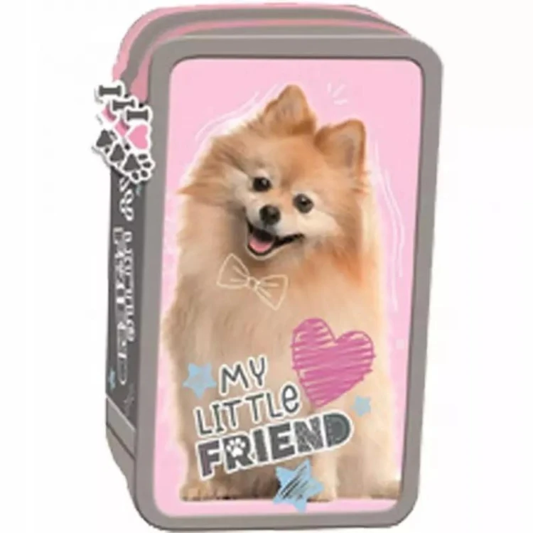 Piórnik potrójny z wyposażeniem Sweet Pomeranian