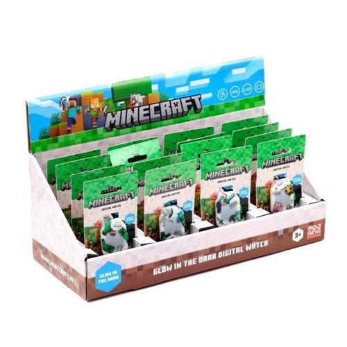 Zegarek cyfrowy silikonowy świeci Minecraft