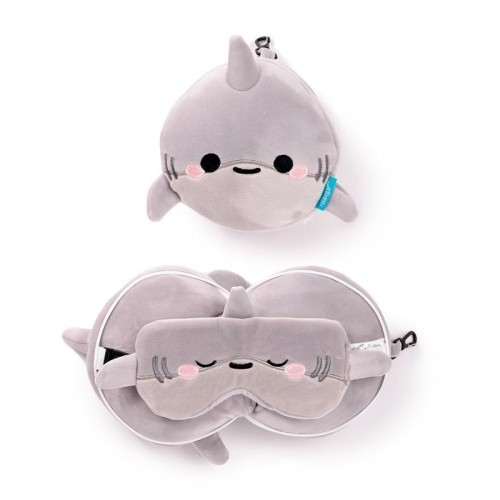 Poduszka podróżna z maską na oczy Rekin Archie