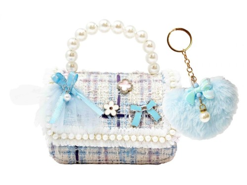 Torebeczka z breloczkiem niebieska