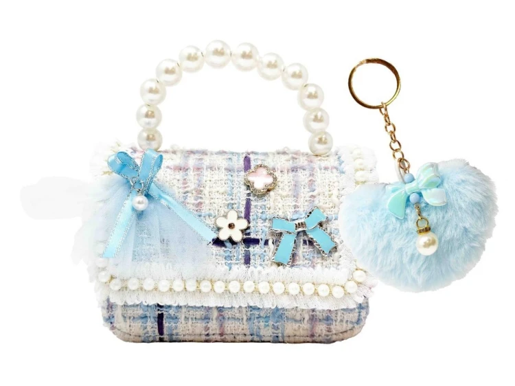 Torebeczka z breloczkiem niebieska