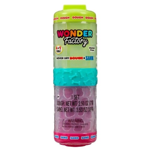 Wonder Factory Never Dry Dough&Sand Green Pink