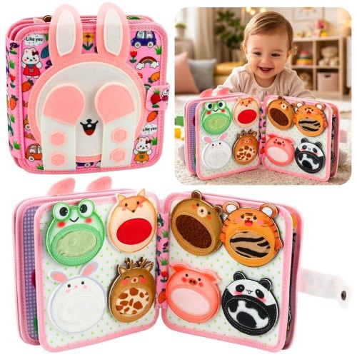 Książeczka edukacyjna sensoryczna króliczek