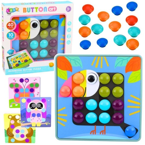 Kreatywne puzzle geometryczne 53el., Leantoys