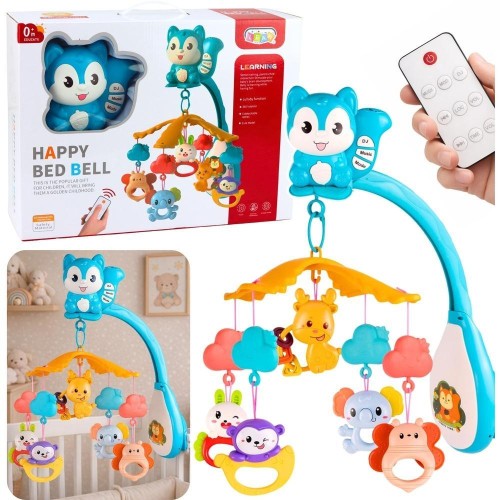 Karuzela projektor do łóżeczka z wiewiórką