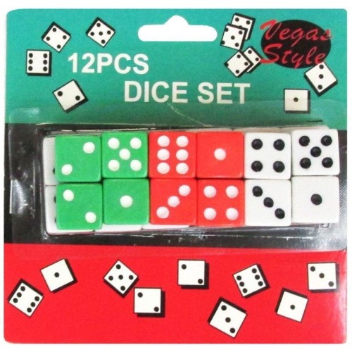 Kostka do gry kolorowa 12szt, Trifox