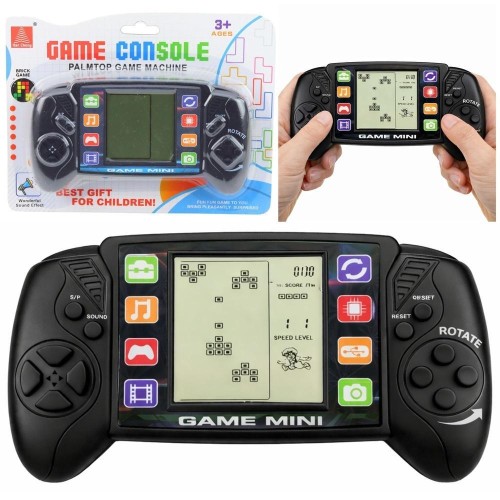 Gra elektroniczna konsola tetris czarna, Leantoys