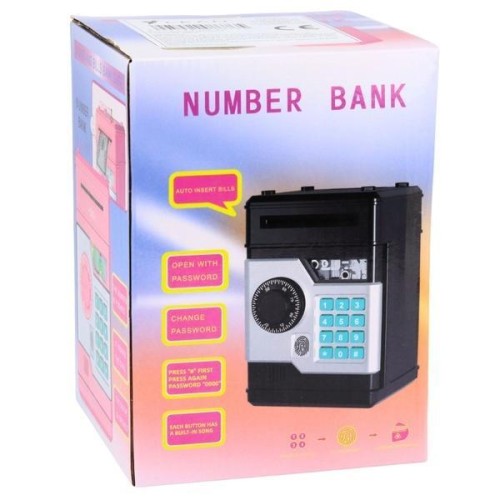 Sejf elektroniczny bankomat na PIN złot, Leantoys