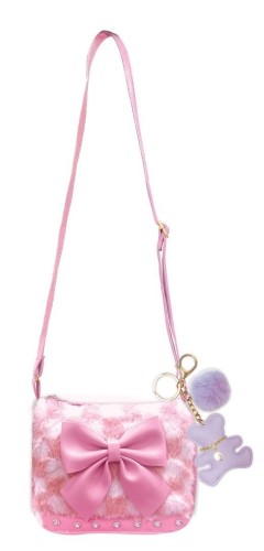 Torebeczka z futerkiem i breloczkiem