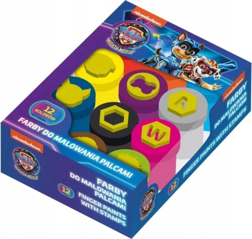 Farby do malowania palcami 12kol Psi Patrol