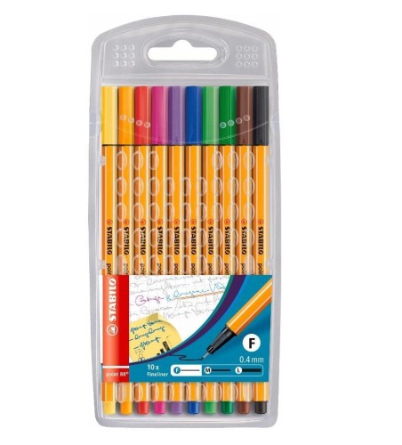 Cienkopis Point 10 kolorów etui STABILO, Stabilo