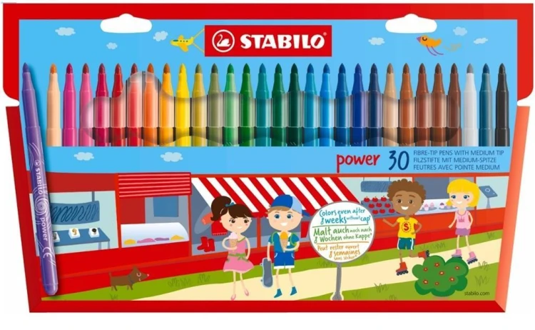 Flamastry Power 30 kolorów STABILO, Stabilo