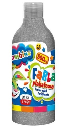 Farba plakatowa srebrna 500ml BAMBINO, ST-MAJEWSKI