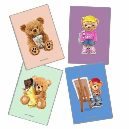 Zeszyt A4/32K kratka 80g (4szt) NARCISSUS