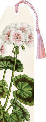 Zakładka 161 ze wstążką Biała pelargonia