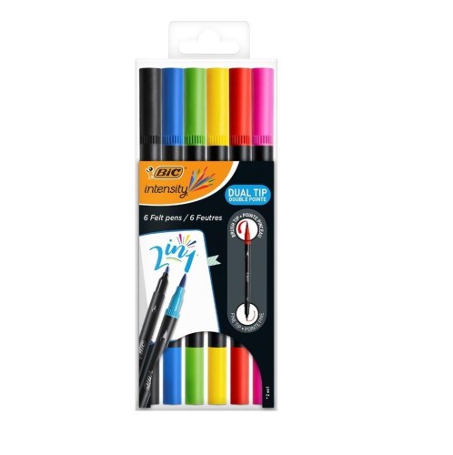 Pisak dwustronny Intensity Dual Tip 6 kol BIC, BIC