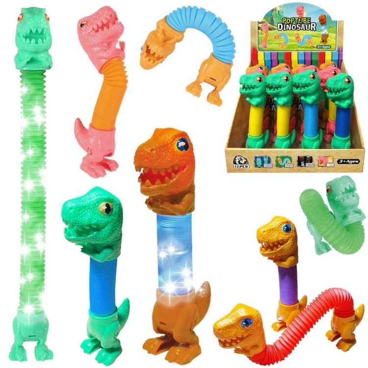 Dinozaur rurka pop tube ze światłem, Trifox
