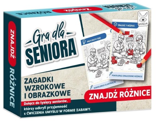 Gra dla Seniora. Znajdź Różnice, Kangur