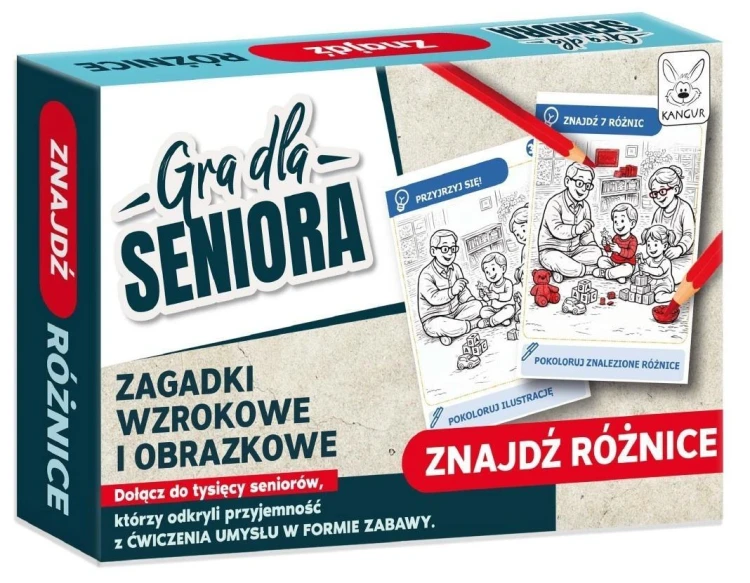 Gra dla Seniora. Znajdź Różnice, Kangur
