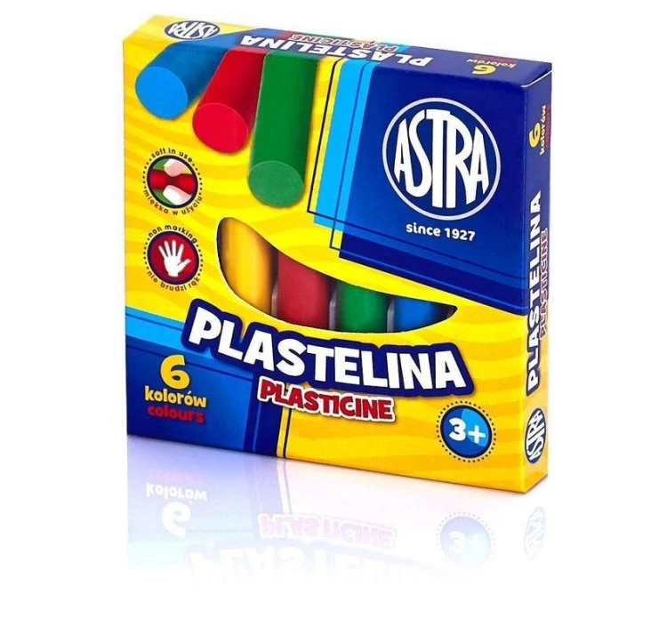 Plastelina 6 kolorów ASTRA, ASTRA papiernicze