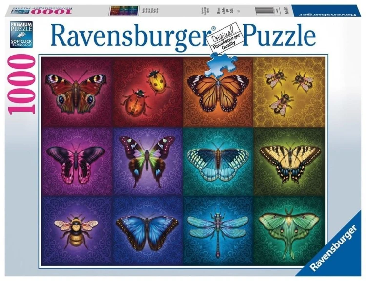 Puzzle 1000 Piękne skrzydlate owady, Ravensburger