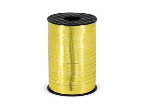 Wstążka plastikowa złota 5mmx225m, PartyDeco