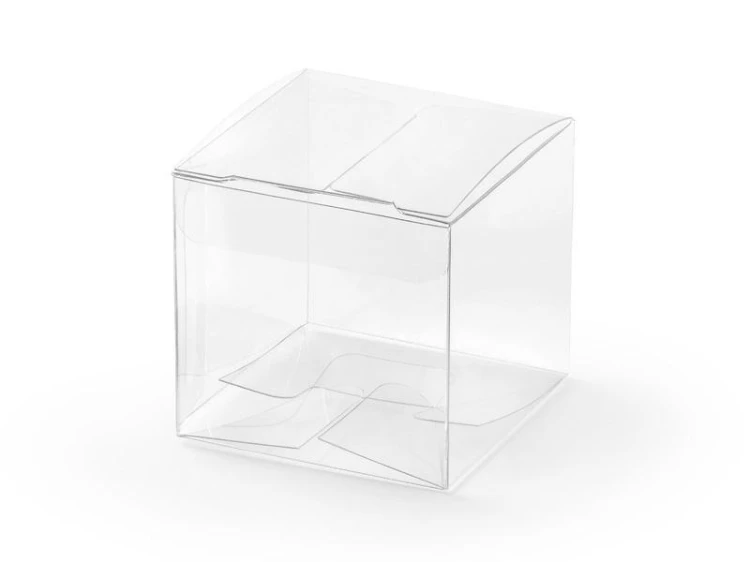 Pudełeczka kwadratowe transparentne 5x5x5cm 10szt