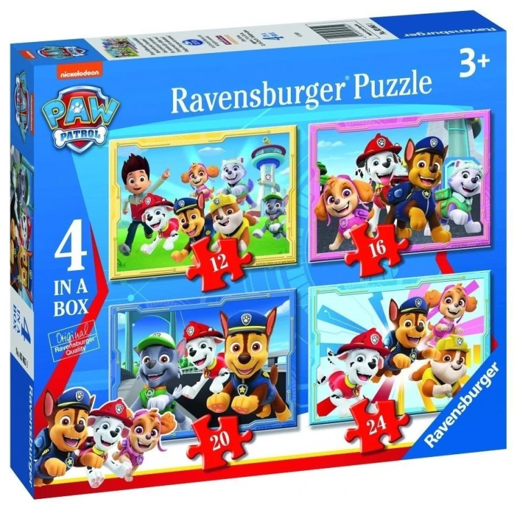 Puzzle 4w1 Drużyna Psi Patrol, Ravensburger