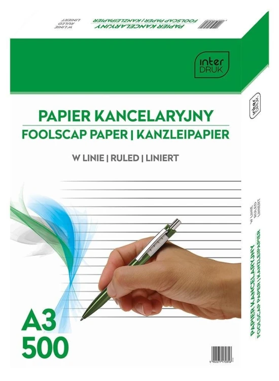 Papier kancelaryjny A3/500K linia, INTERDRUK