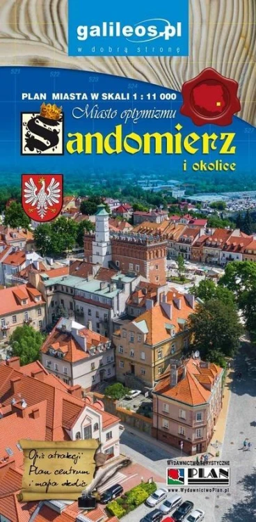 Plan miasta - Sandomierz i okolice 1:11 000