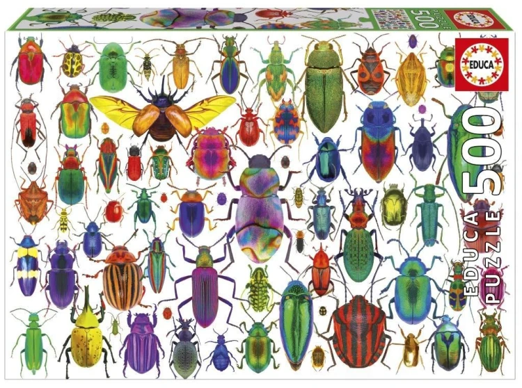 Puzzle 500 Kolorowe owady, Educa