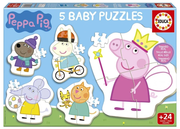 Puzzle 3-5 Świnka Peppa, Educa