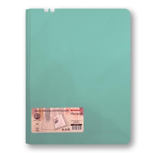 Album ofertowy A4 40 koszulek Morandi nieb-zielony