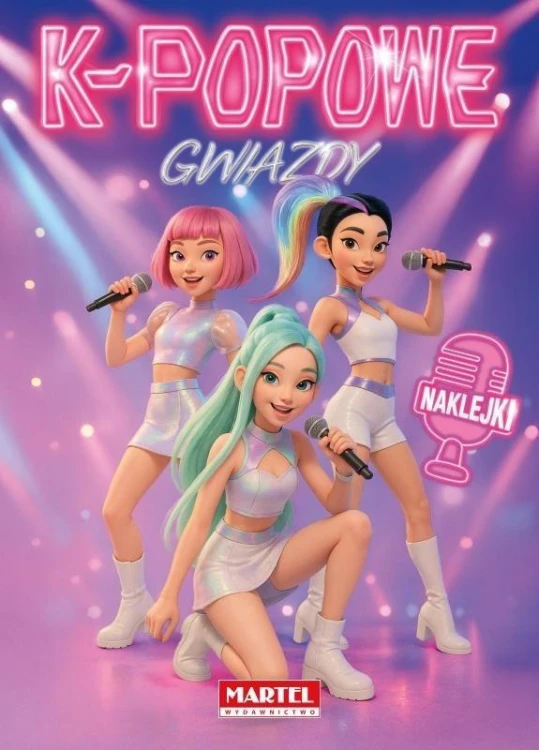 K-popowe Gwiazdy. Kolorowanka z naklejkami