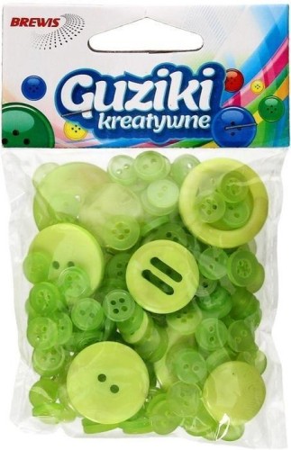 Guziki kreatywne zielone 40g, Brewis