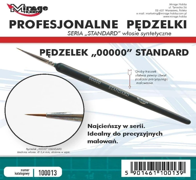 Pędzelek standard 00000, Mirage Hobby