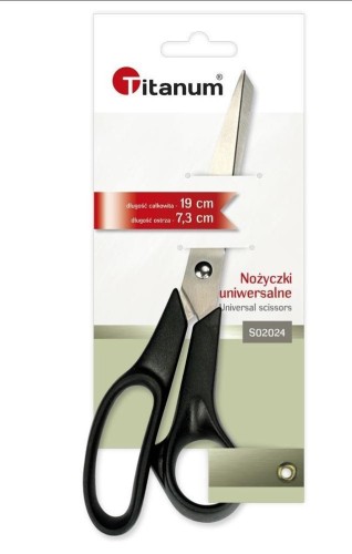 Nożyczki ergonomiczne 19cm, Titanum