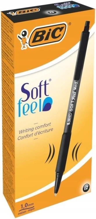 Długopis Soft Feel czarny (12szt) BIC, BIC