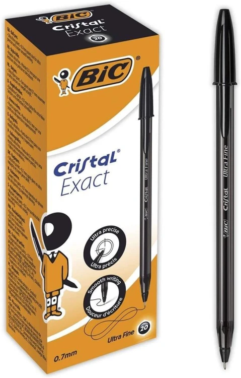 Długopis Cristal Exact czarny (20szt), BIC