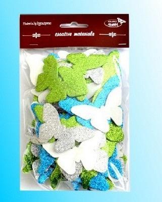 Motyle brokatowe 52szt, Galeria Hobby