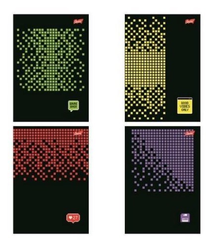 Zeszyt A5/96k linia Pixel Pulse (10szt), UNIPAP