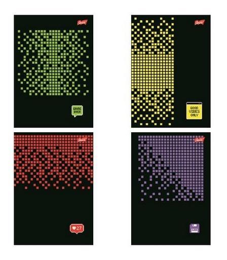 Zeszyt A5/96k linia Pixel Pulse (10szt), UNIPAP