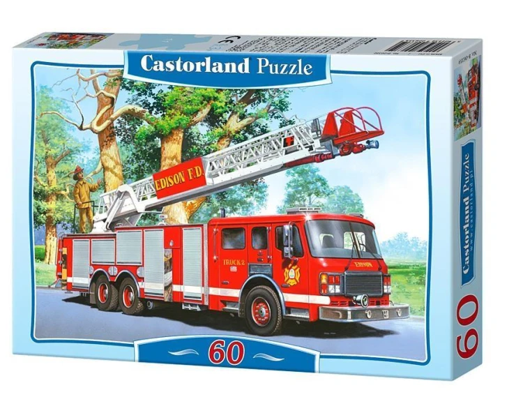 Puzzle 60 Wóz strażacki CASTOR, Castorland