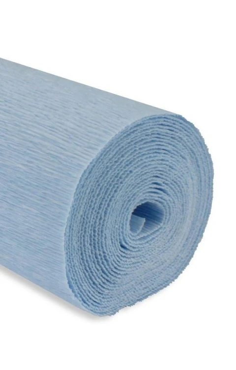 Krepina 50x250cm 180g jasna niebieska